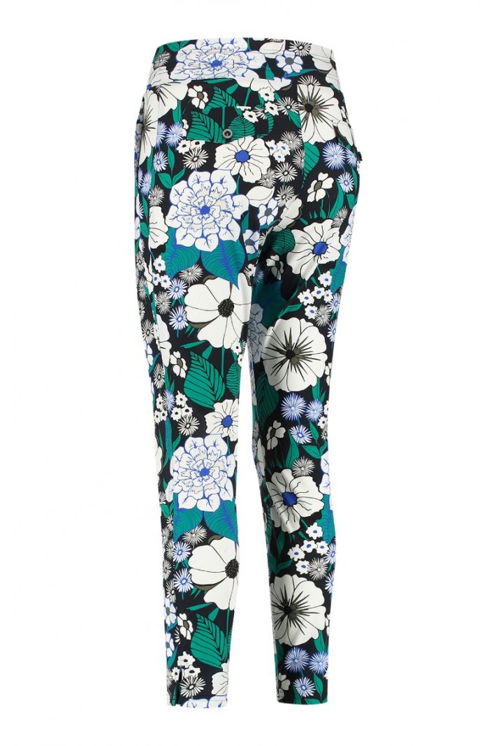 08715 Startup Flower Trousers - Sky/Emerald