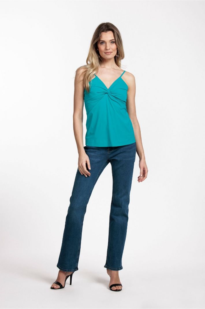 08725 Juna Knot Top - Turquoise
