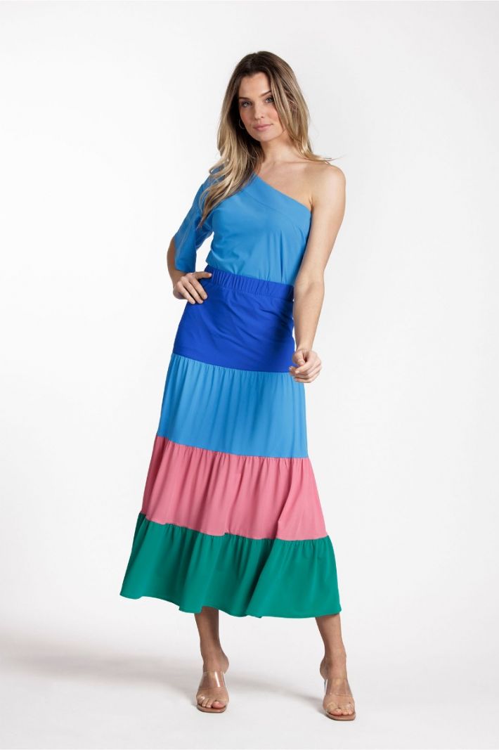 08763 Daphne Multi Colour Skirt - Multi Color