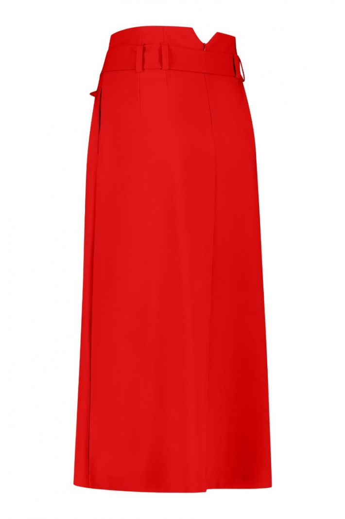 08771 Meggie High Waist Skirt - Red