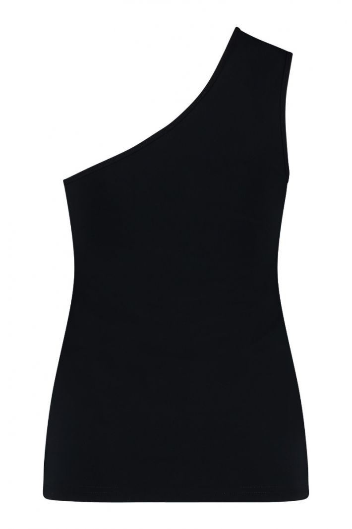 08774 Stefanie One Shoulder Top - Black