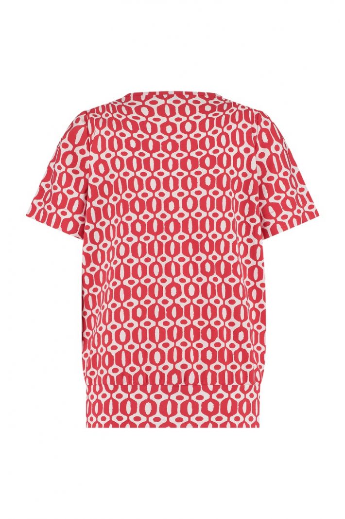 08783 Kiki Chain Shirt - White/Red