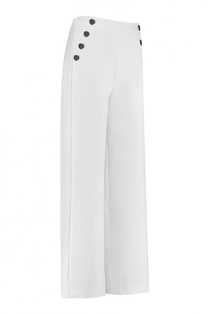 08798 Emy Bonded Trousers - White