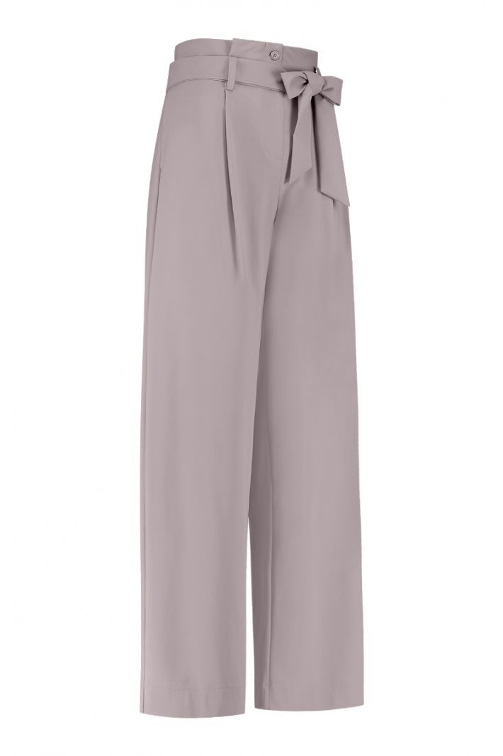 08850 Cara Paperbag Trousers - Taupe