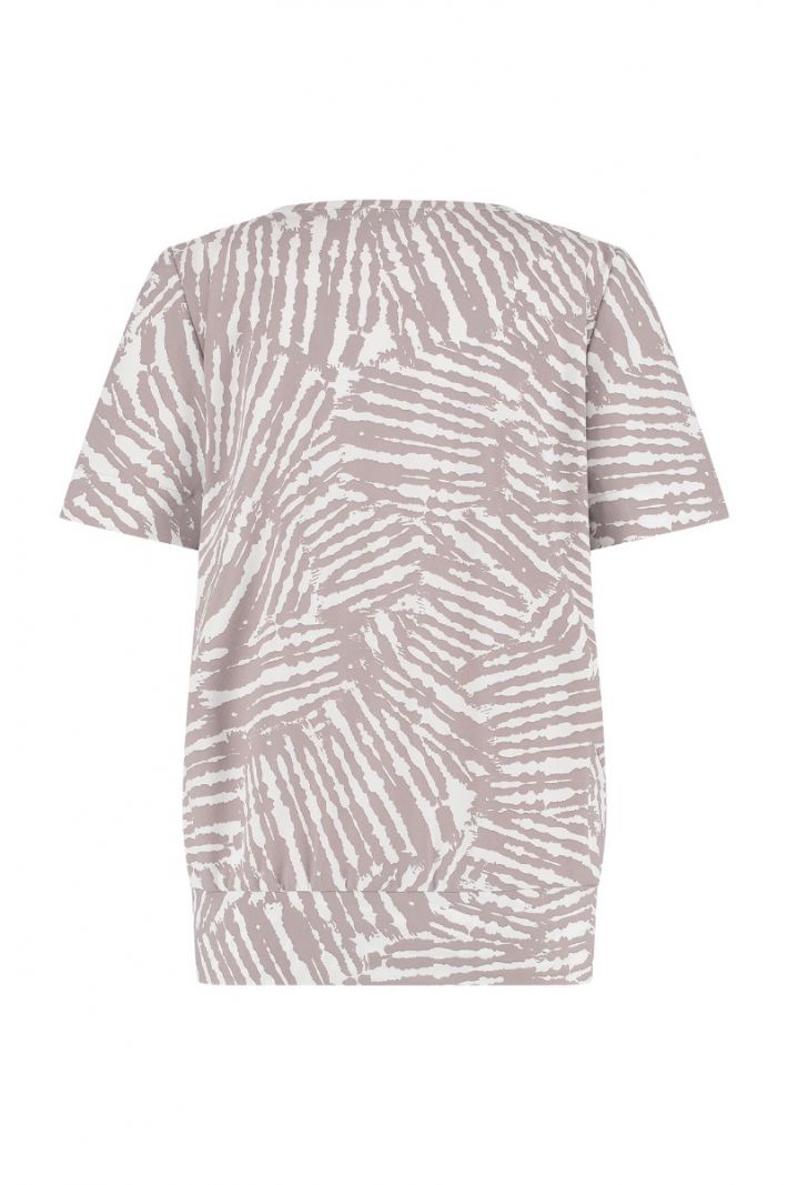 08858 Kiki Palm Shirt - Off White/Taupe