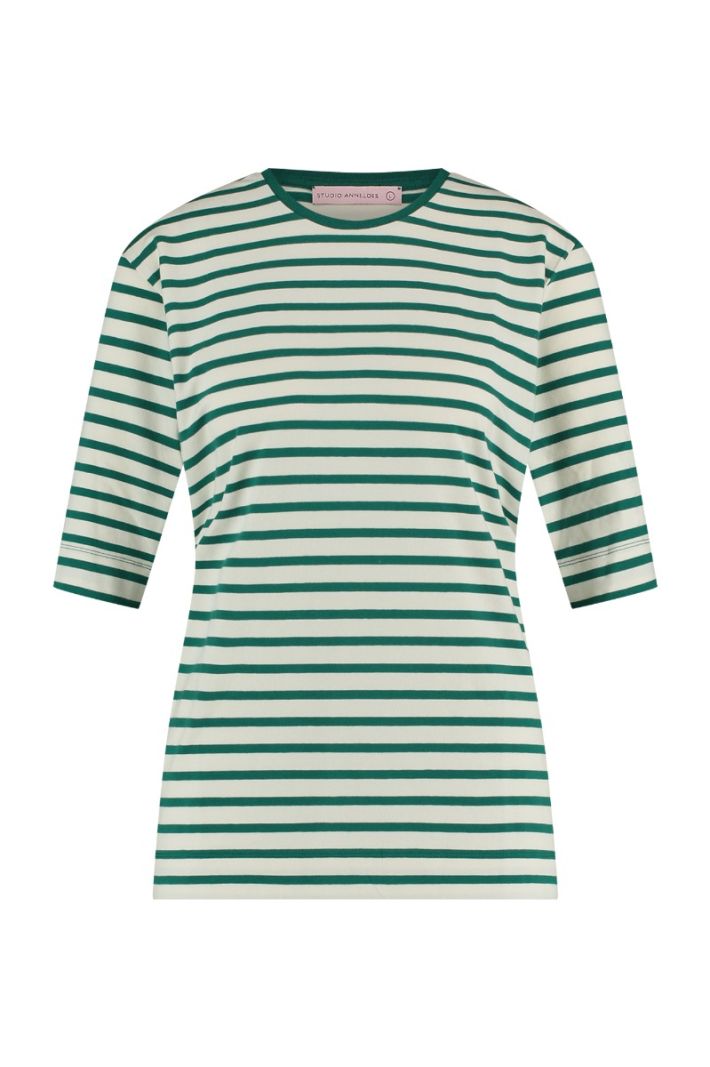 08922 Becky Stripe T-Shirt - Green/Kit