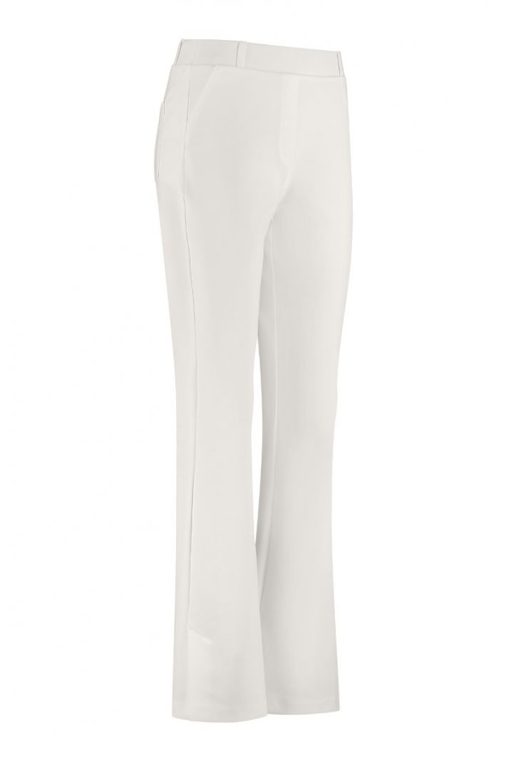 08931 Maan Bonded Flair Trousers - Off White