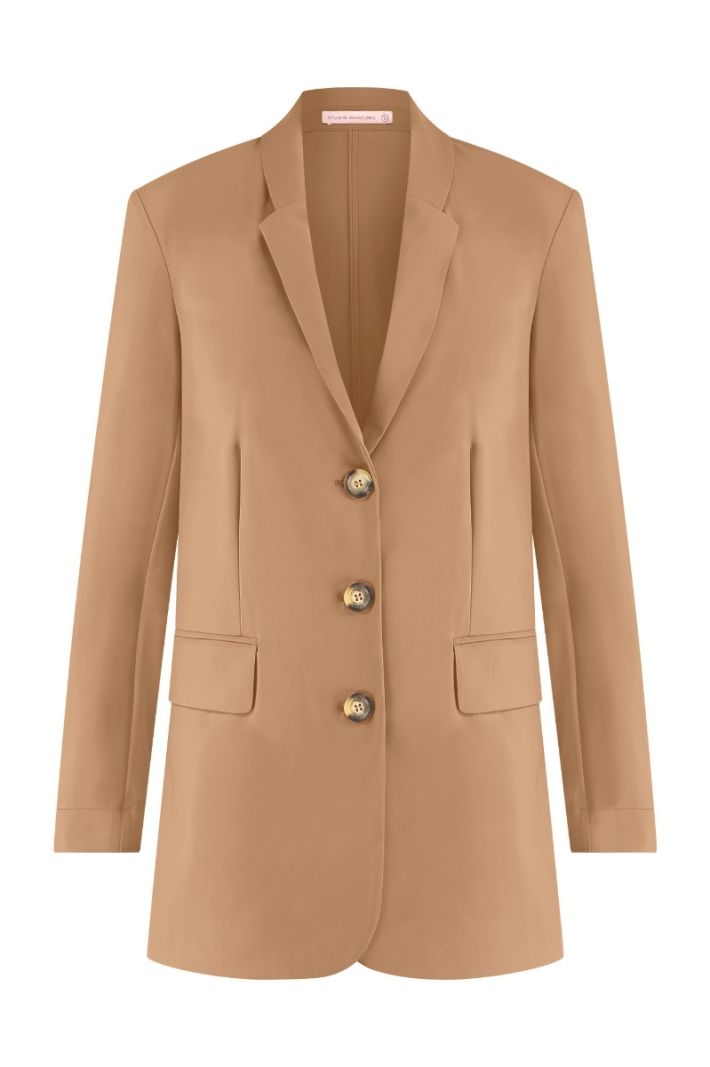 09059 Yve Bonded Blazer - Camel