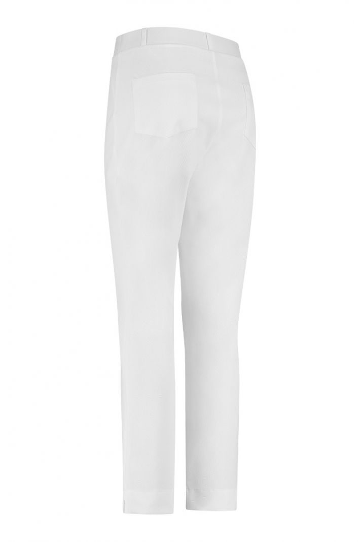 09102 Anna Bonded Mesh Trousers - Off White