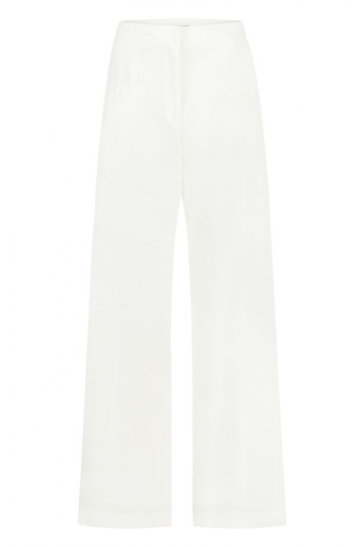 09103 Sally Bonded Mesh Trousers - Off White