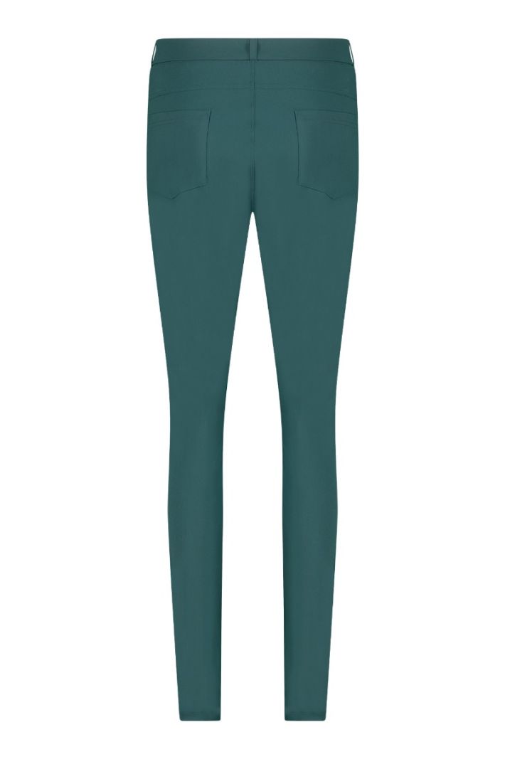 09222 Margot Leather Trousers - Dark Green