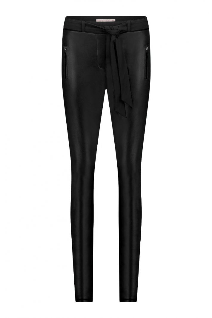 09222 Margot Leather Trousers - Zwart