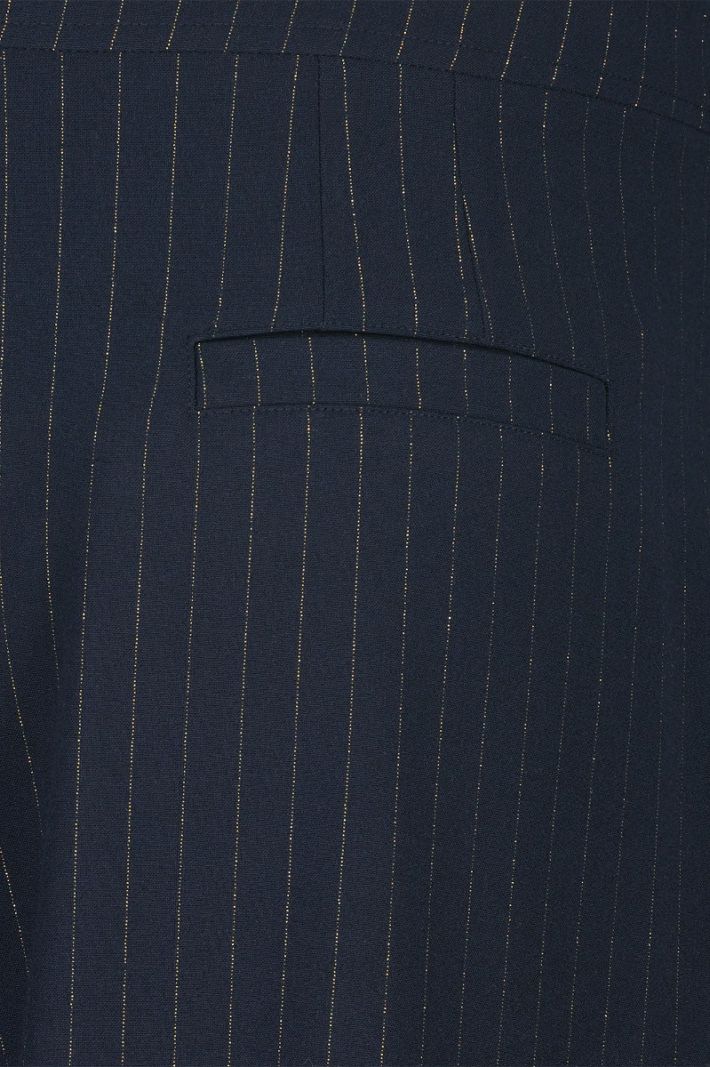 09255 Holly Lurex Stripe Trousers - Dark Blue/Gold