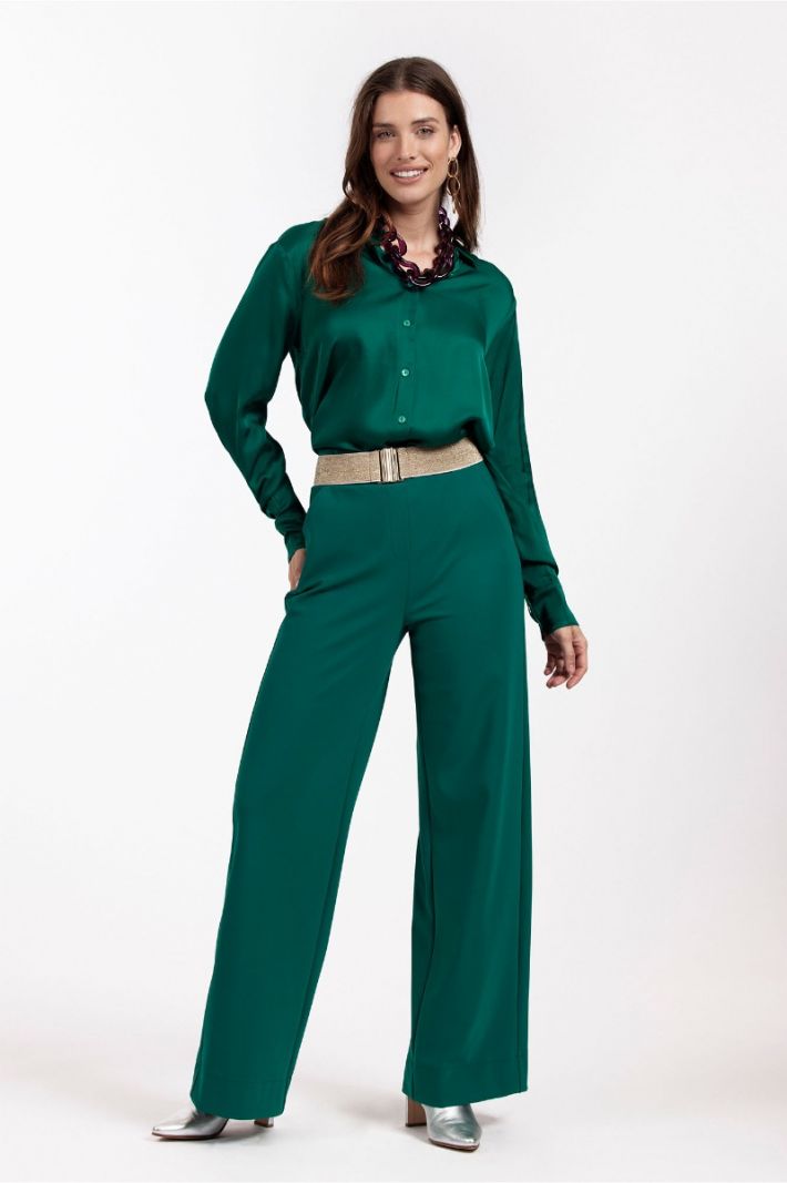 09260 Lexie Bonded Trousers - Dark Green
