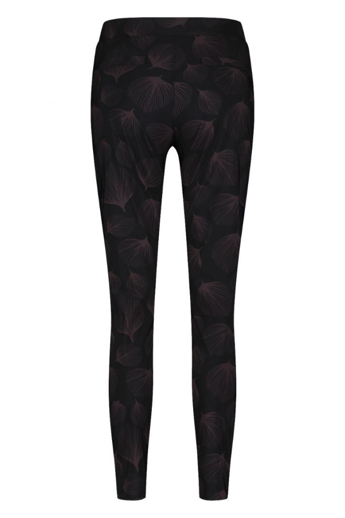 09332 Downstep Feather Trousers - Black/Aubergine