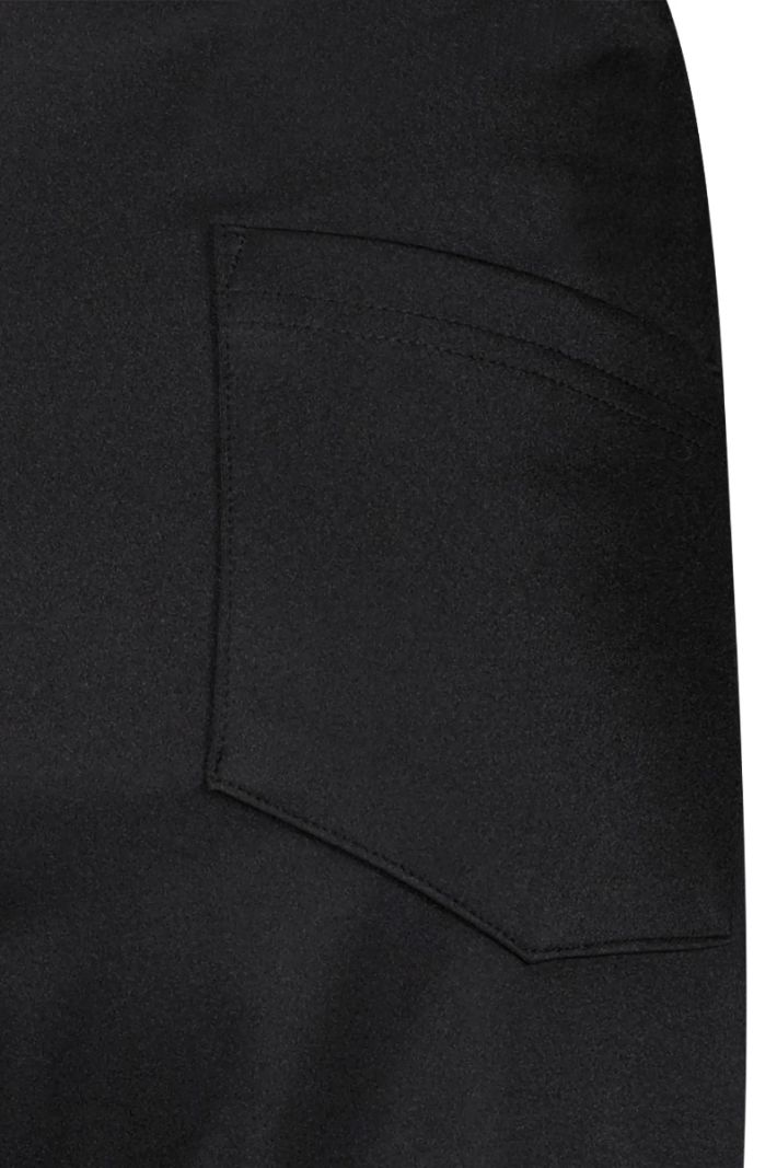 09347 Lio Shiny Bonded Flair Trousers - Black
