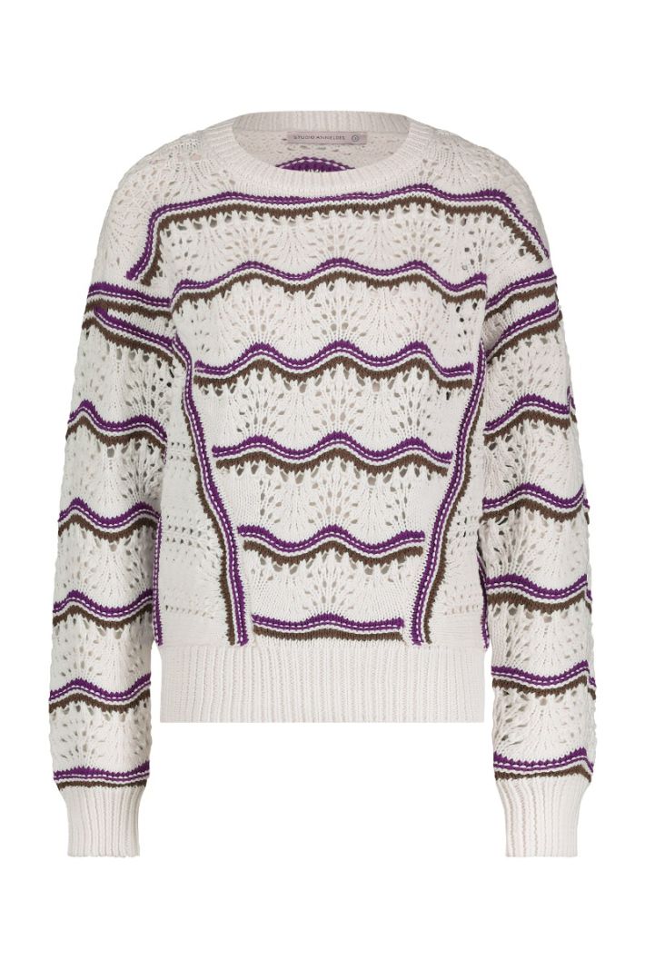 09640 Leana Ajour Pullover - Off White