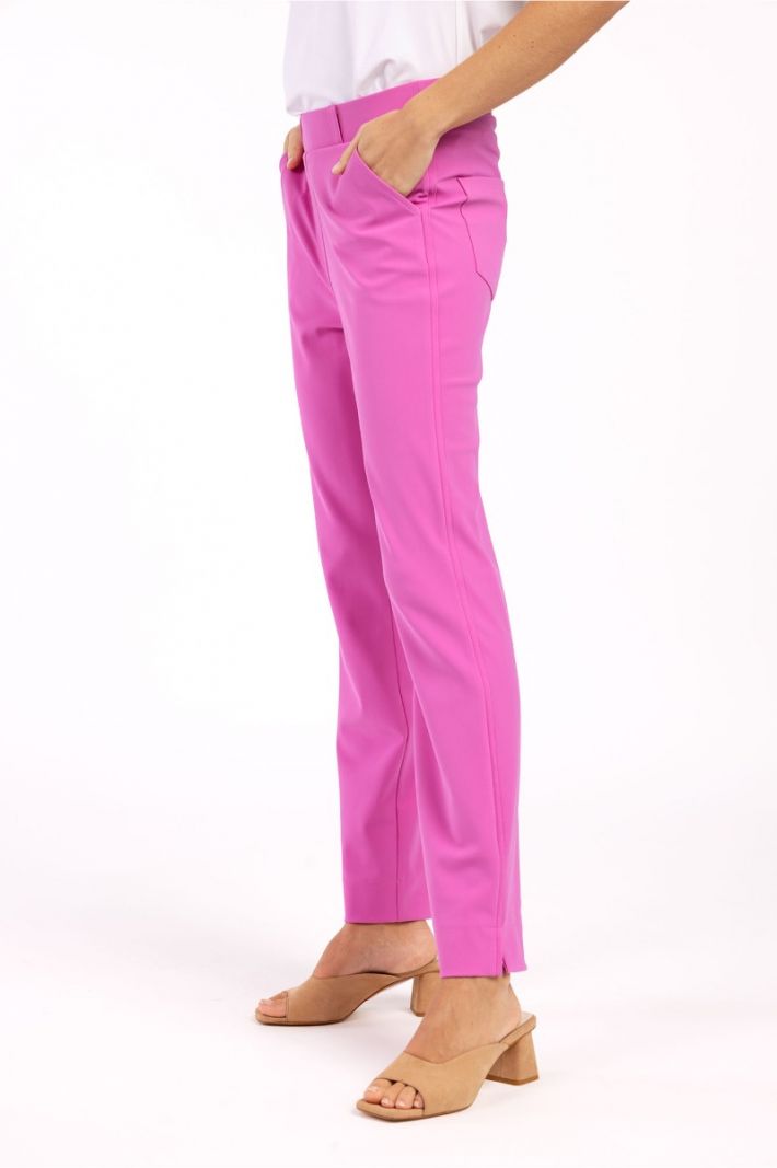 09784 Anke Bonded Trousers - Dark Pink