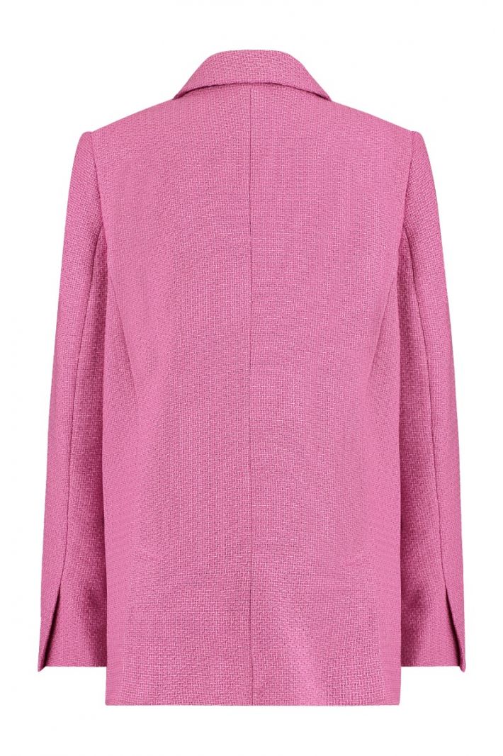09795 Sofie Tweed Blazer - Dark Pink