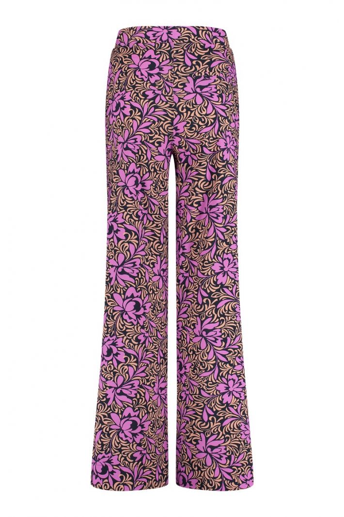 09819 Alexa Bloom Trousers - Dark Blue/Dusty Pink