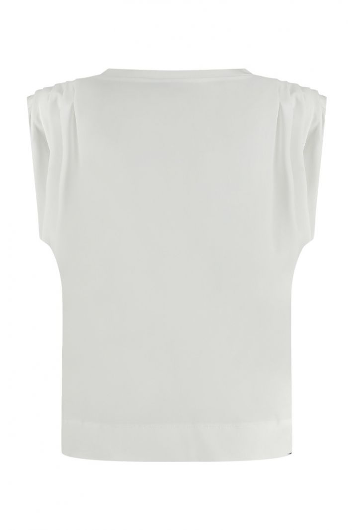 09838 Leona Pleated Shirt - Off White