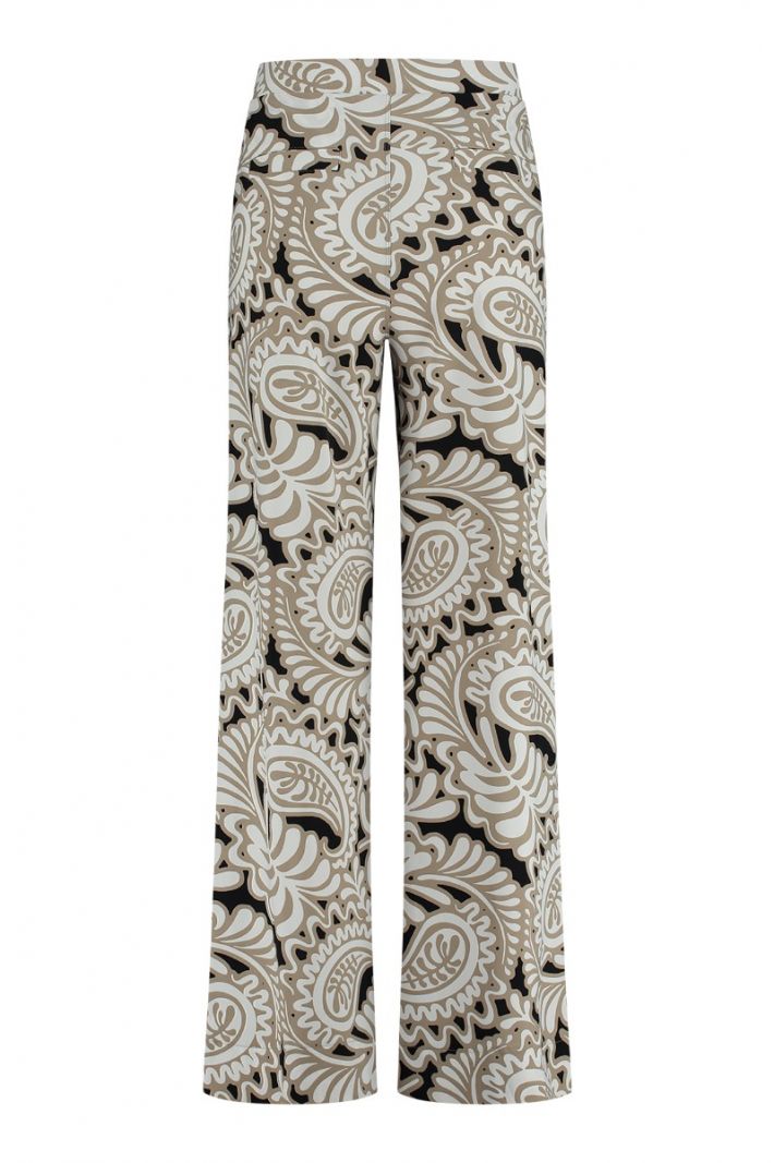 09932 Lexie Paisley Trousers - Off White/Clay