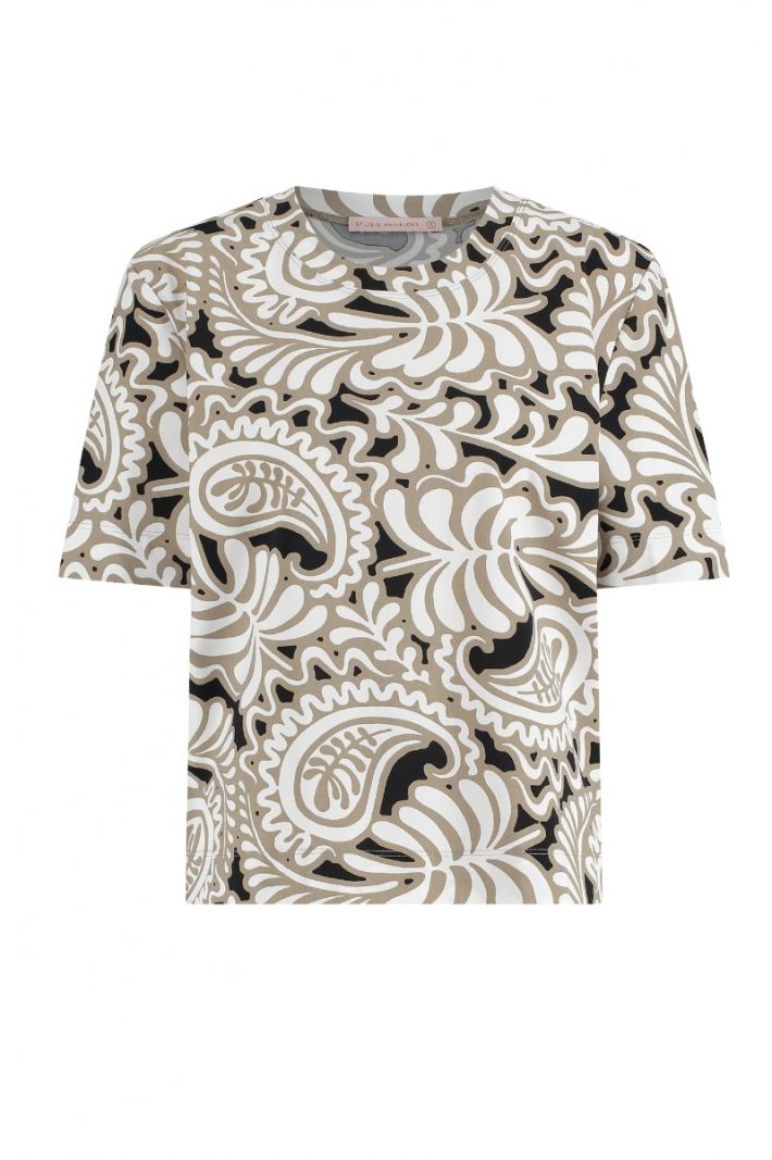 09933 Travel Paisley Tee - Off White/Clay