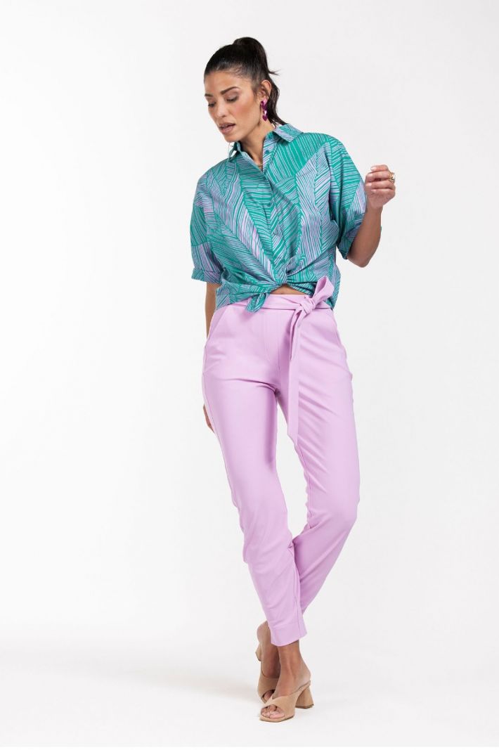 09950 Ash Bonded Trousers - Lila Pink