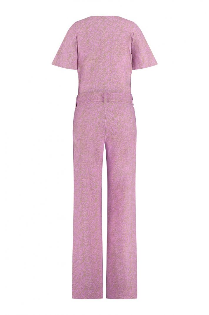 09951 Mia Snake Jumpsuit - Lila Pink/Clay