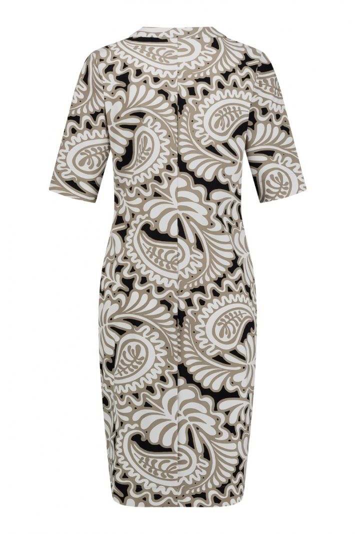 09973 Simplicity Paisley SL Dress - Off White/Clay