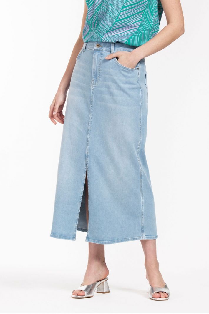09999 Annebella Denim Skirt - Light Jeans Blue