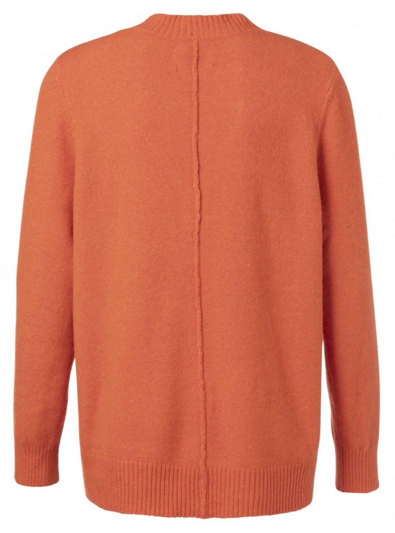 Pullover met Seamlines - Oranje