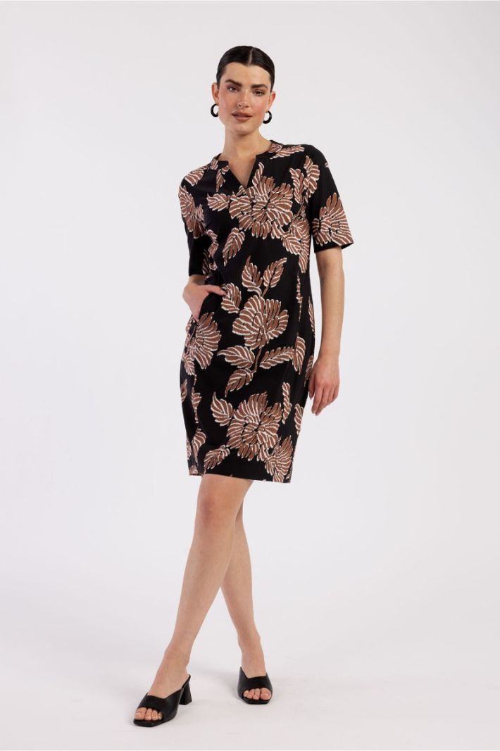 11810 Simplicity Flower Dress - Black/Chocolate