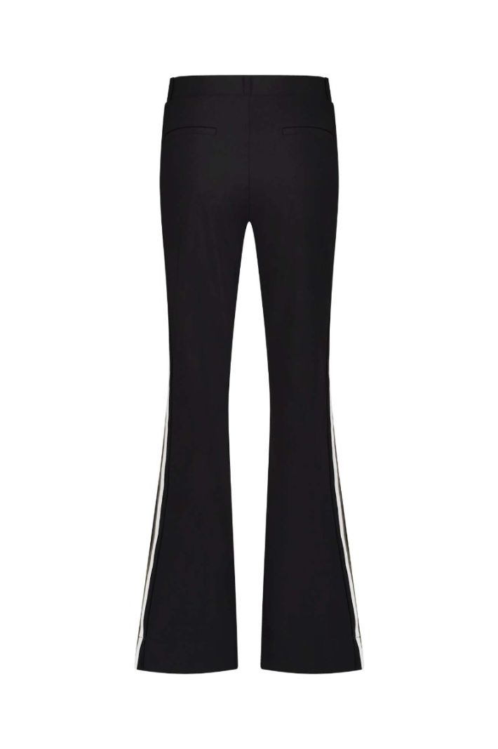 11882 Noa Flair Tape Trousers - Black