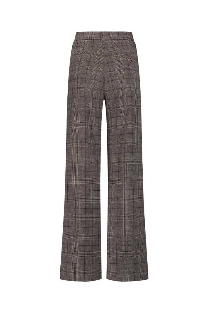 12003 Dali Check Trousers - Merlot/Kit