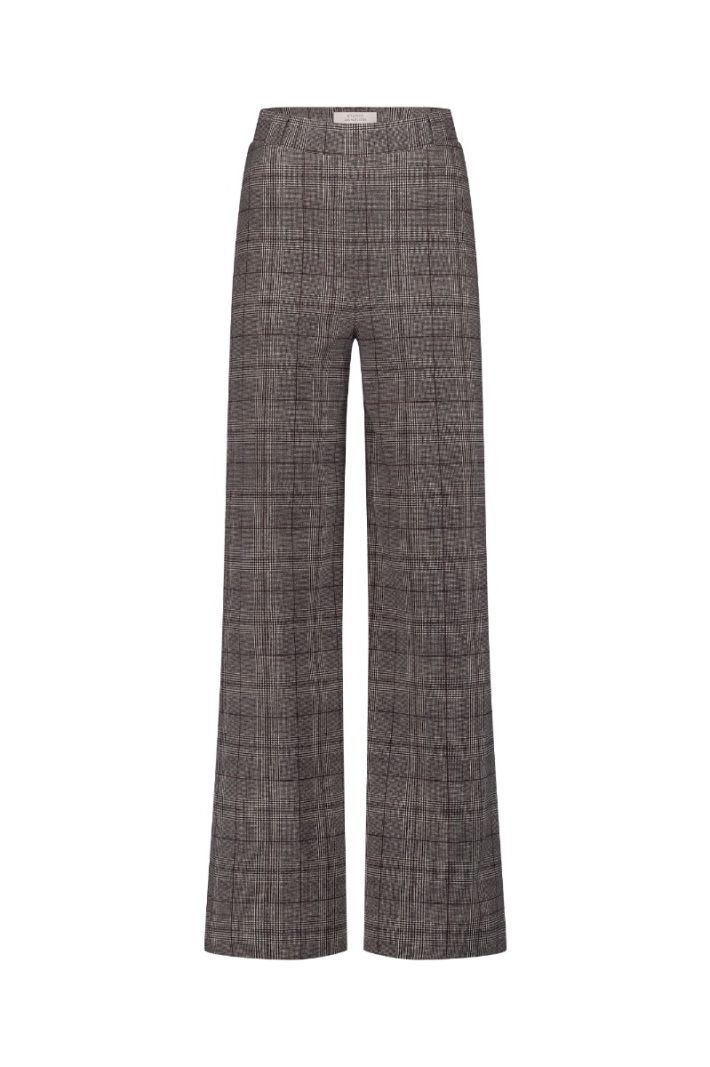 12003 Dali Check Trousers - Merlot/Kit