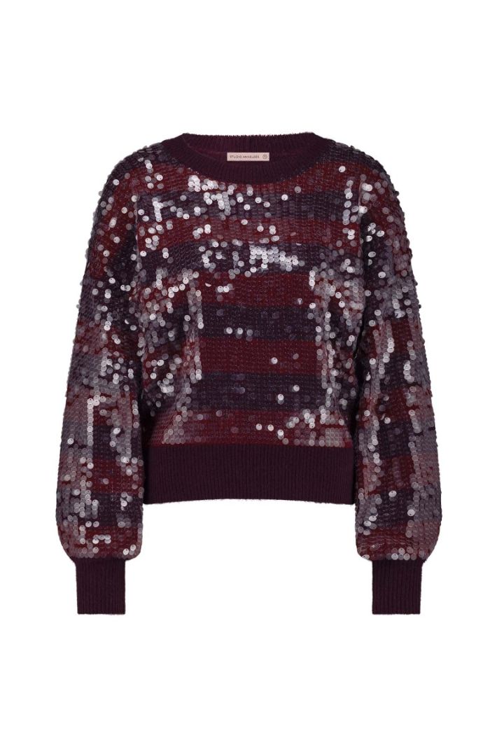 12025 Lilly Sequins Pullover - Blackberry/Merlot