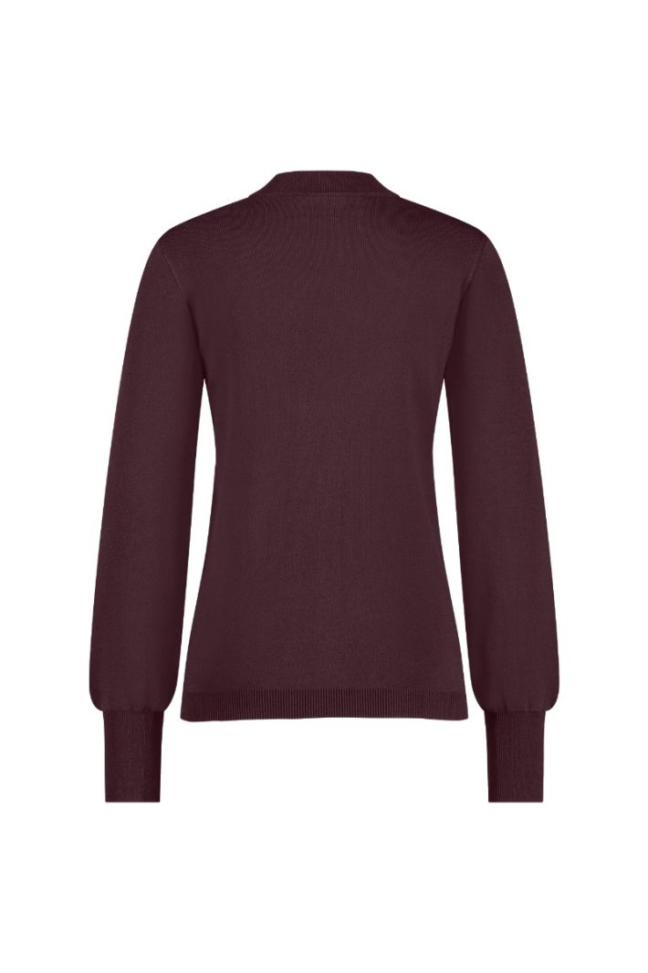 12032 Lovis Button Pullover - Blackberry