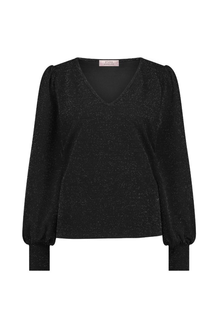 12039 Sophie Sparkle Top - Zwart