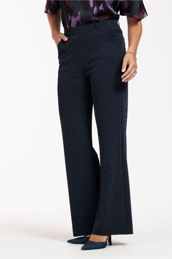 12040 Marilon Sparkle Trousers - Donker Blauw