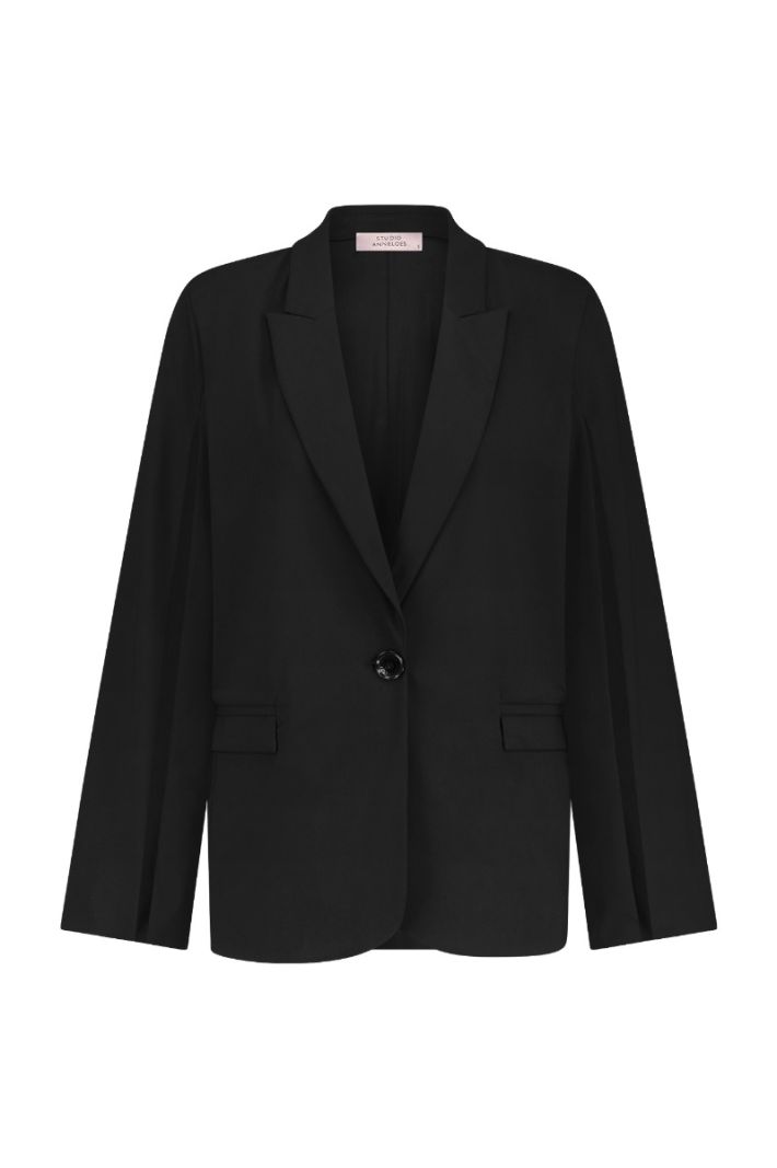 12048 Joline Cape Blazer - Zwart