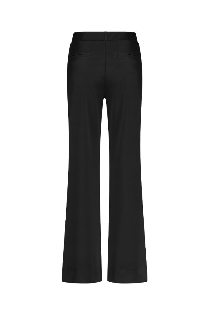 12053 Lexie Shiny Bonded Trousers - Zwart