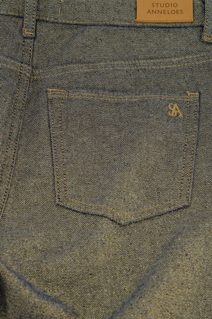 12067 Flair Gold Denim Trousers - Goud