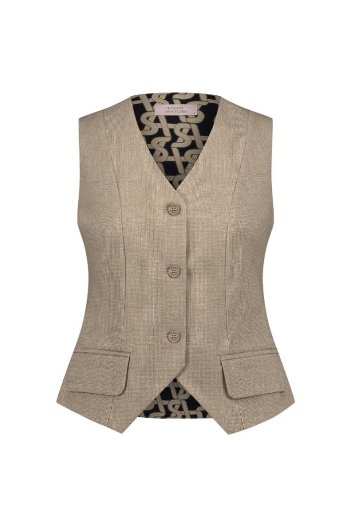 12086 Trixi Structure Gilet - Latte