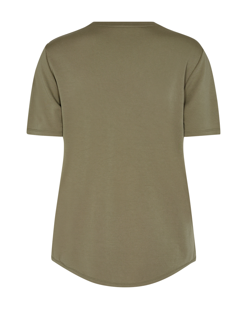 120958 Fqyr T-Shirt met V-Hals - Deep Lichen Green