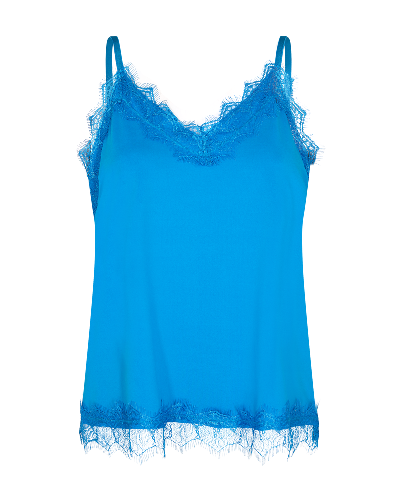 120962 FQBicco Singlet met Kant - French Blue