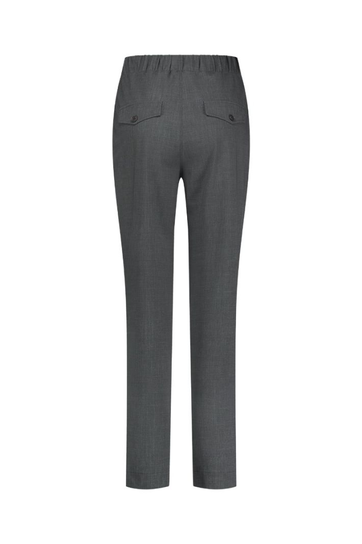 12117 Collins Grey Melee Trousers - Grey Melange