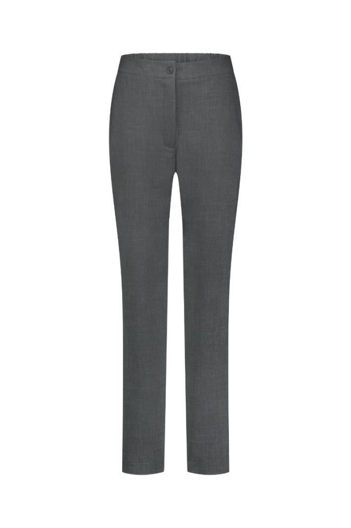 12117 Collins Grey Melee Trousers - Grey Melange