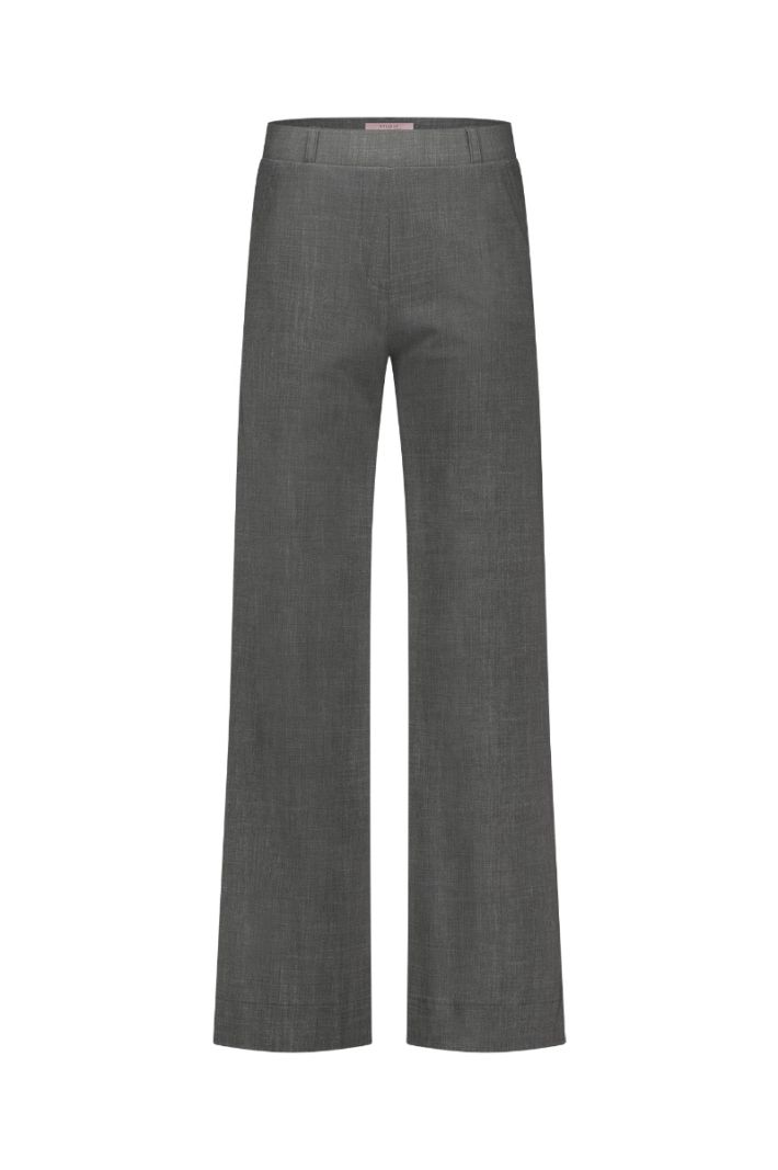 12118 Luz Grey Melee Trousers - Grey Melange