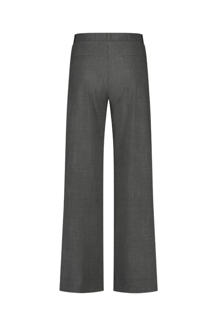 12118 Luz Grey Melee Trousers - Grey Melange